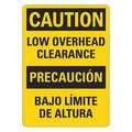 Caution/Precaucion, LOW OVERHEAD CLEARANCE, 10 in W x 14 in H, Plastic, LCU3-0504-NP_10x14