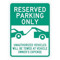 Reserved Parking Sign,24" x 18, T1-6286-EG_18x24