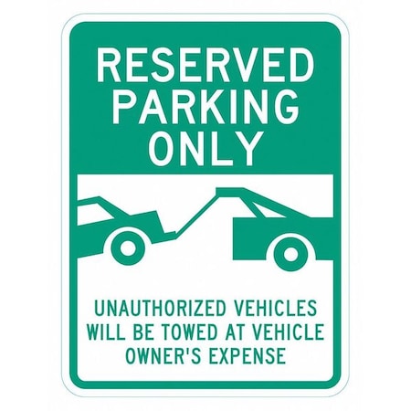 Reserved Parking Sign,24" x 18, T1-6286-EG_18x24