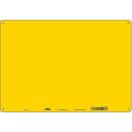Blank Sign, 20" W, 14" H, No Text, Plastic, Yellow