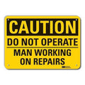 Caution, Do Not Operate Man Working On Repairs, 10 in W x 7 in H, , Plastic, LCU3-0366-NP_10x7