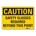 Caution Sign,3-1/2 in. H,Vinyl, LCU3-0382-RD_5x3.5
