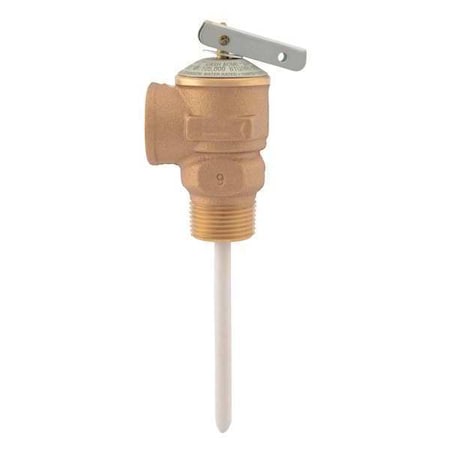Cash Acme 15836-0150 T&P Relief Valve, Bronze, 3/4 in MNPT x FNPT