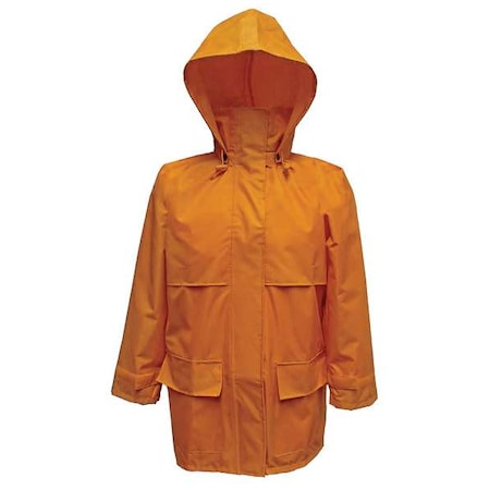Rain Jacket with Detachable Hood,Ylw,L