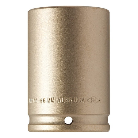 1/2 in Drive Impact Socket 1 in Size Hex Deep Depth, Natural