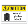 Caution Sign, 7 in H, 10 in W, Non-PVC Polymer, Vertical Rectangle, English, LCU3-0094-ED_10x7