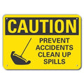 Caution Sign, 10 in H, 14 in W, Plastic, Horizontal Rectangle, English, LCU3-0154-NP_14x10