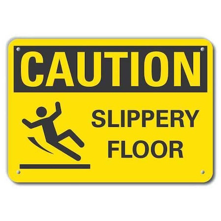 Caution Sign, 10 in H, 14 in W, Plastic, Horizontal Rectangle, English, LCU3-0140-NP_14x10