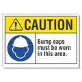 Caution Sign,10" W,7" H,0.004" Thickness, LCU3-0066-ED_10x7