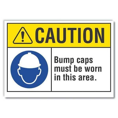Caution Sign,10" W,7" H,0.004" Thickness, LCU3-0066-ED_10x7