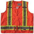 Safety Vest,Orange/Red,XL,Snap