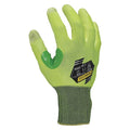 Hi-Vis Cut Resistant Coated Gloves, Cut Level A2 ,Dipped ,Polyurethane ,Smooth ,S 1 PR