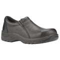Women's Loafer Shoe, 8 Leather Upper, Steel Toe, 5 in H, Black, 49430-BLK