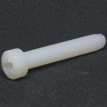 1/4"-20 x 3/4 in Phillips Fillister Machine Screw, Plain Nylon 6/6, 50 PK