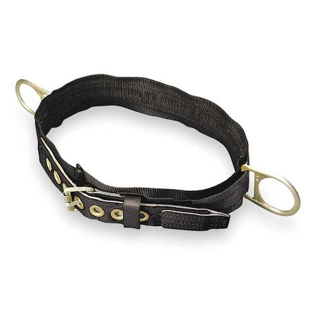 Body Belt, 2 D-Rings, Hips Location, Stainless Steel, Includes Padding: Yes ,XL