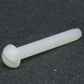 #4-40 x 3/8 in Slotted Round Machine Screw, Plain Nylon 6/6, 50 PK