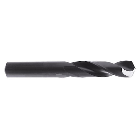 Screw Machine Drill Bit, 3/8 in Size, 135  Degrees Point Angle, High Speed Steel, Spiral Flute