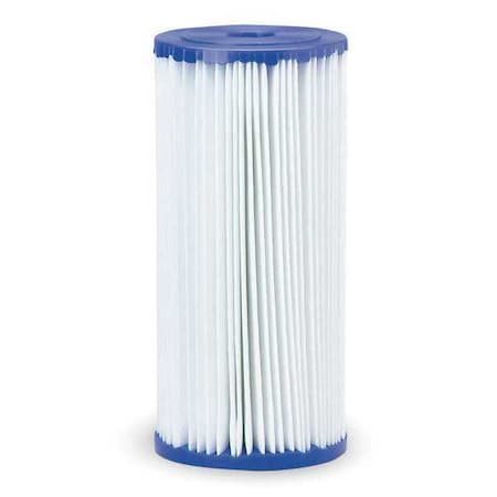 Pleated Filter Cartridge, 20 gpm, 30 Micron, 4-1/2" O.D., 20 in H