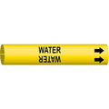 Pipe Marker,Water,Yellow,3/4 to 1-3/8 In