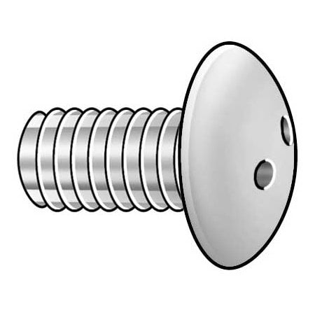 3/8"-16 x 1-1/2 in Spanner Truss Tamper Resistant Screw, Plain Finish, 18-8 Stainless Steel, 10 PK