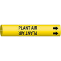 Pipe Marker,Plant Air,Y,2-1/2 to3-7/8 In
