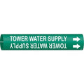 Pipe Markr,Tower Water Supply,Gn,4to6 In