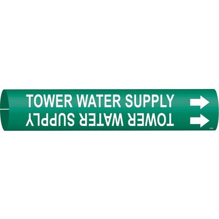 Pipe Markr,Tower Water Supply,Gn,4to6 In
