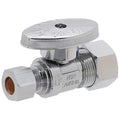 Water Supply Stop,Brass,1/4-Turn,5/8"