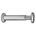 Binding Barrel, #8-32, 3/8 in Brl Lg, 13/64 in Brl Dia, Brass Plain, 25 PK