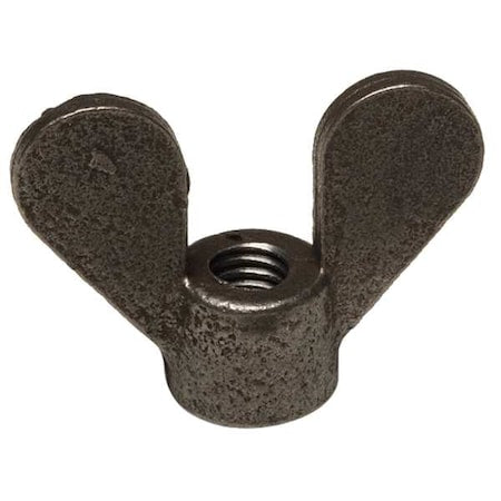 Wing Nut, 3/8"-16, Steel, Black Oxide, 1.375 in Ht, 1-7/8 in Max Wing Span, 10 PK