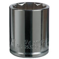 WESTWARD 3/4 in Drive, 46mm Metric Socket, 12 Points,  Steel, Chrome, 46 mm
