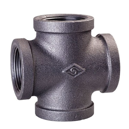 Cross Cross, 3/4" Pipe, FNPT, Malleable Iron, Class 300