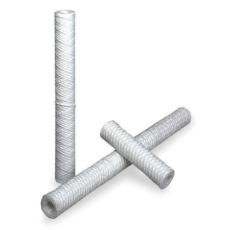 String Wound Filter Cartridge, 15 gpm, 50 Micron, 2-7/16" O.D., 30 in H, 6 PK
