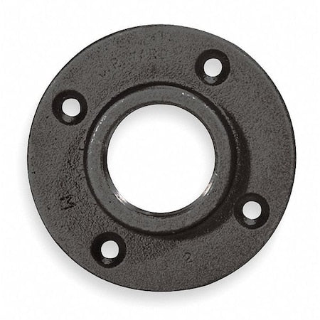 Flange Floor Flange, 3/8" Pipe, Flanged x FNPT, Malleable Iron, Class 150