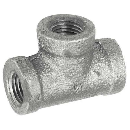 1" x 3/4" x 1/2" FNPT Galvanized Reducing Tee