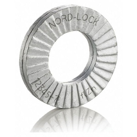 Wedge Lock Washer, For Screw Size 1/2 in Steel, Advanced Corrosion Resistance Finish, 100 PK