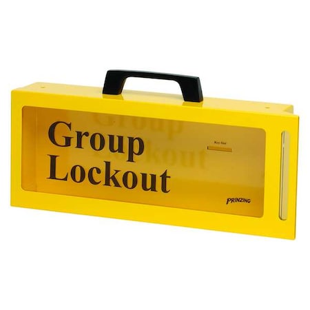 Group Lockout Box,10 Locks Max,Yellow