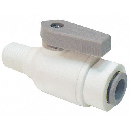 3/8" MNPT x Push Polypropylene Ball Valve Inline