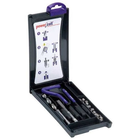 Free-Running Helical Insert Repair Kit, Helical Inserts, #3-56, Plain 18-8 Stainless steel