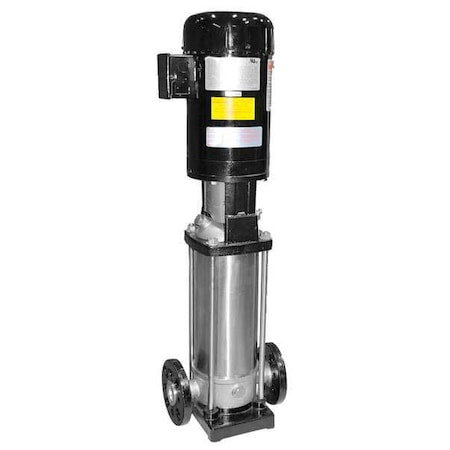 Booster Pump, 3 hp, 208 to 240/480V AC, 3 Phase, 1-1/4 in Flanged Inlet Size, 17 Stage