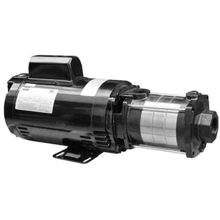 Booster Pump, 1/2 hp, 120/240V AC, 1 Phase, 3/4 in NPT Inlet Size, 4 Stage, 77 psi Max Pressure
