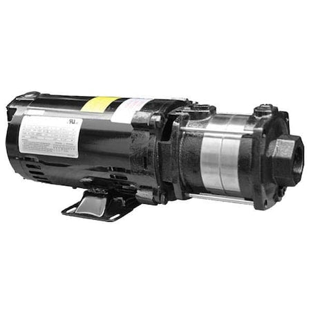 Booster Pump, 1 hp, 208 to 240/480V AC, 3 Phase, 1-1/4 in NPT Inlet Size, 3 Stage