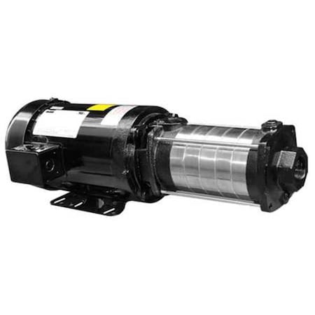 Booster Pump, 3 hp, 230/460, 3 Phase, 1-1/4 in NPT Inlet Size, 6 Stage, 121 psi Max Pressure