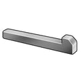 Tapered Gib Head Machine Key, Tapered Gib End, Steel, Plain, 6 in L, 3/4 in Sq