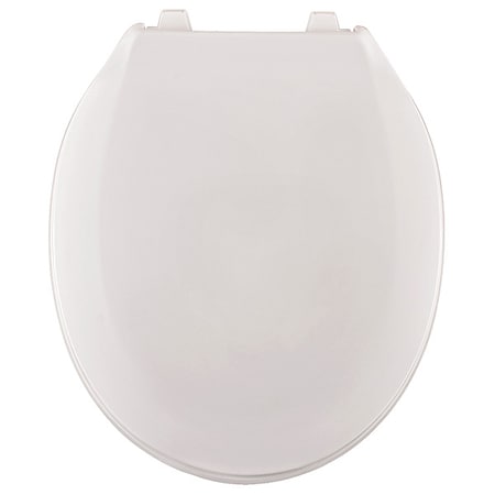 Toilet Seat With Cover, Top-Mounted Hinge, Round, White
