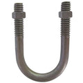 Round U-Bolt, 1/4"-20, 3/4 in W, 2 1/4 in H, Plain Stainless Steel, 10 PK