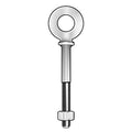 Eye Bolt With Shoulder, 1-1/4"-7, 12 in Shank, 2-3/16 in ID, Steel, Galvanized