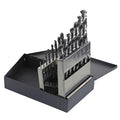 15PC 1/16-1/2x1/32 HSS 118 Degree General Purpose Jobber Length Drill Set Cle-Line 1898 Bright RHS/RHC