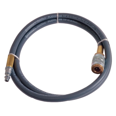 1/4" x 25 ft PVC Coupled Multipurpose Air Hose 300 psi GY