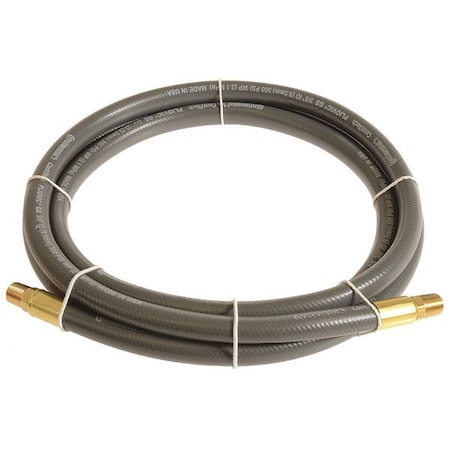 3/8" x 10 ft PVC Coupled Multipurpose Air Hose 300 psi GY